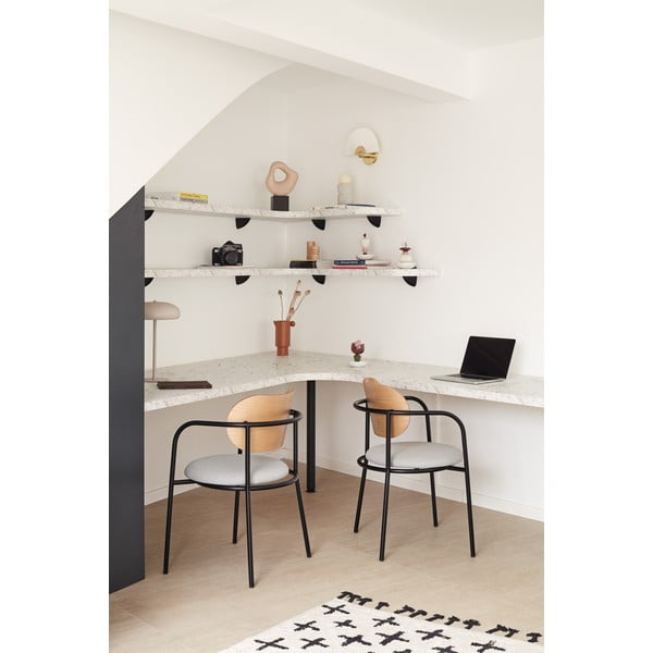 Siva blagovaonska stolica u dekoru hrasta Eclipse - Teulat-image-1