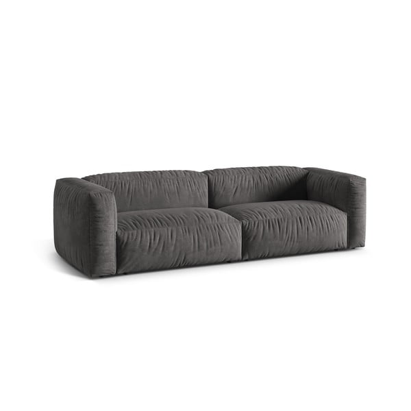 Siva baršunasti sofa 240 cm Martina – Micadoni -image-1