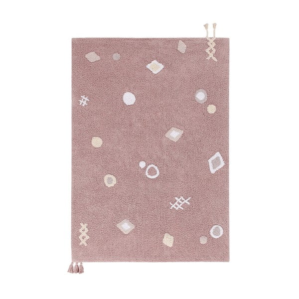 Ružičasti periv/ručno rađen pamučan dječji tepih 140x200 cm Noah – Lorena Canals