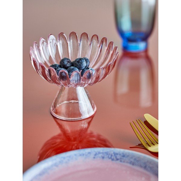 Svijetlo ružičasta staklena zdjelica za posluživanje 220 ml Nalu – Bloomingville-image-1