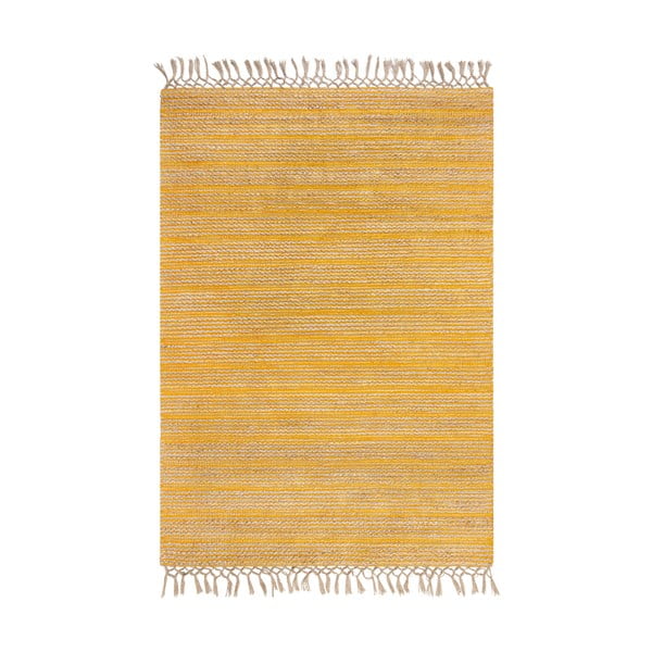 Žuti tepih od jute Flair Rugs Equinox, 120 x 170 cm