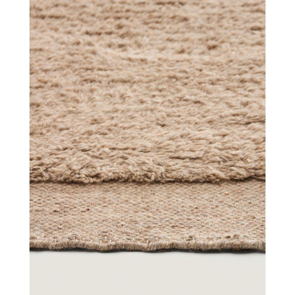Bež ručno rađena vunena staza 80x200 cm Marely – Kave Home-image-3