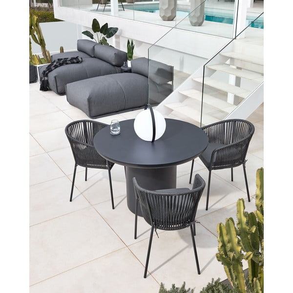 Crna metalna/podstavljena vrtna stolica Yanet – Kave Home-image-4