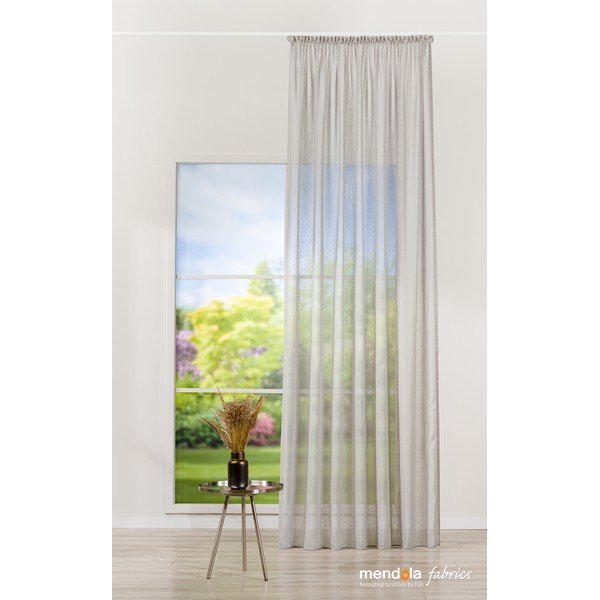 Siva prozirna zavjesa 140x260 cm Lava – Mendola Fabrics-image-1