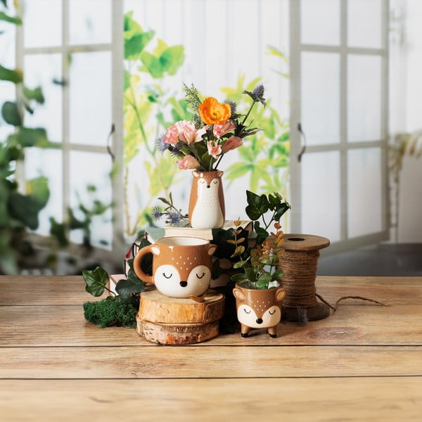 Smeđa vaza od dolomita (visina 10 cm) Deer – Sass & Belle-image-1