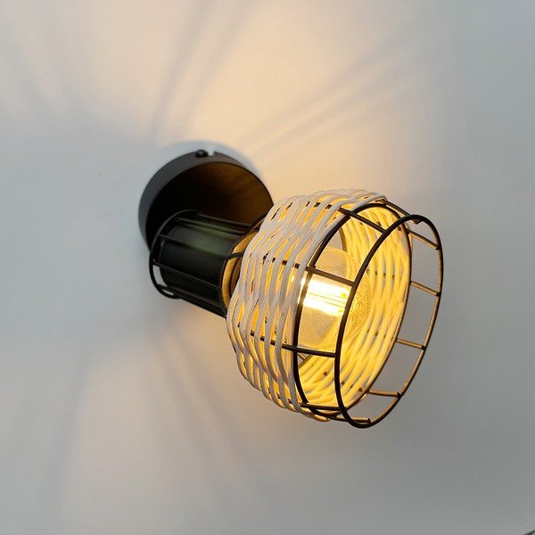 Crna zidna lampa Straw – Fischer & Honsel-image-1