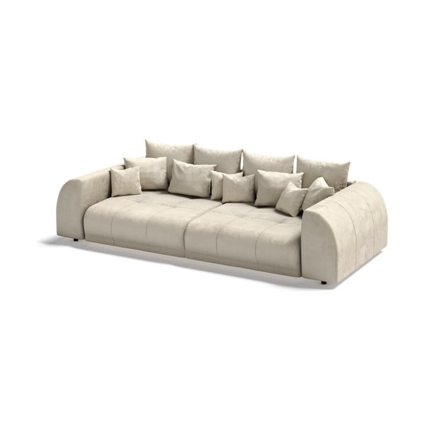 Krem sofa od samta 310 cm Vanessa – Ropez