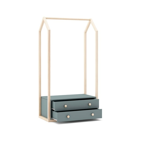 Otvorena dječja garderoba prljavo zelena 80x170x40 cm Esteban – Marckeric-image-4