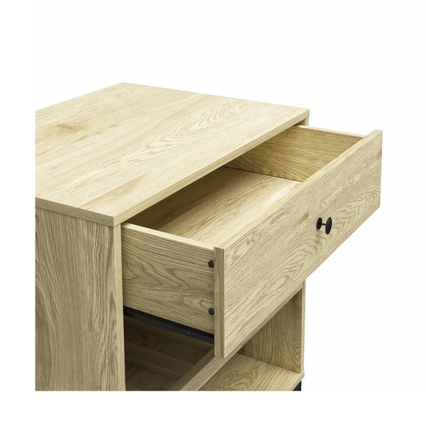 Vitrina za vino u dekoru bora u prirodnoj boji za 6 boca, 60x83 cm Tamlin - Queer Eye-image-4