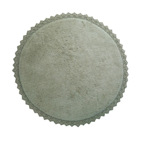Zeleni periv/ručno rađen pamučan okrugao tepih ø 110 cm Perla Olive – Nattiot