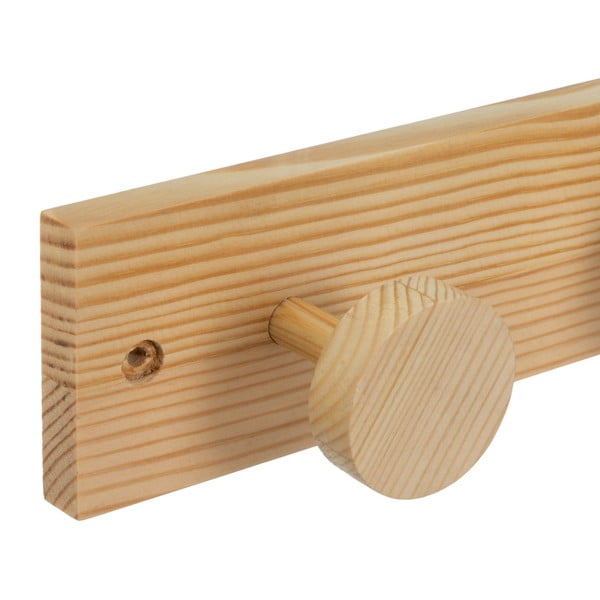 Zidna vješalica od masivnog bora u prirodnoj boji 40 cm Anillos – Casa Selección-image-1