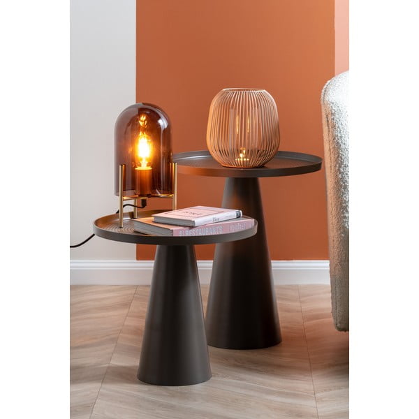 Smeđa staklena stolna svjetiljka Leitmotiv Bell, visina 30 cm-image-1