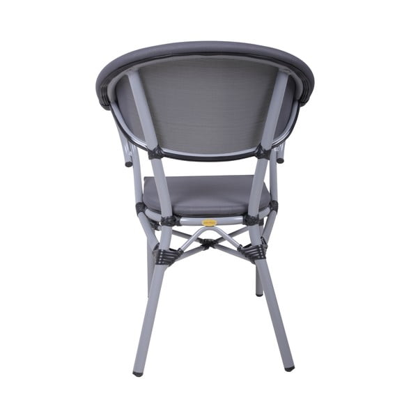 Siva metalna vrtna stolica Toskana – Garden Pleasure-image-3