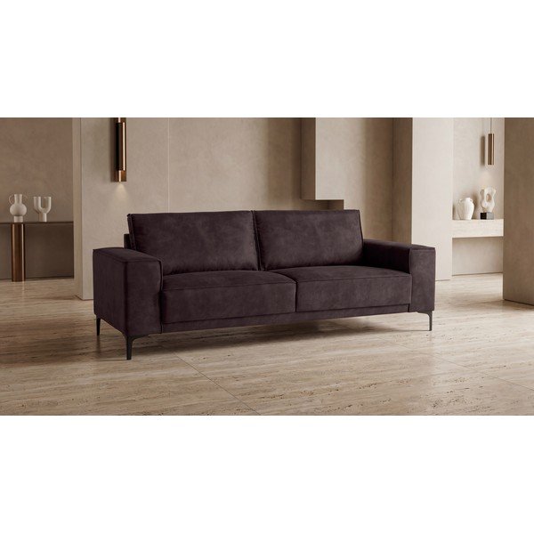 Smeđa sofa od imitacije kože 224 cm Copenhagen – Scandic-image-4