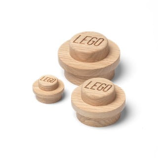 Set od 3 zidne kuke od hrastovine LEGO® Wood
