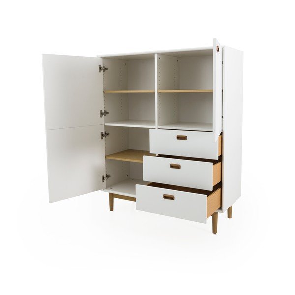 Bijela visoka komoda 114x137 cm Svea – Tenzo-image-4