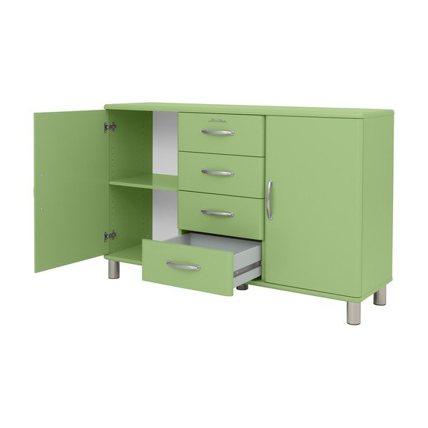 Zelena niska komoda 146x92 cm Malibu - Tenzo-image-3