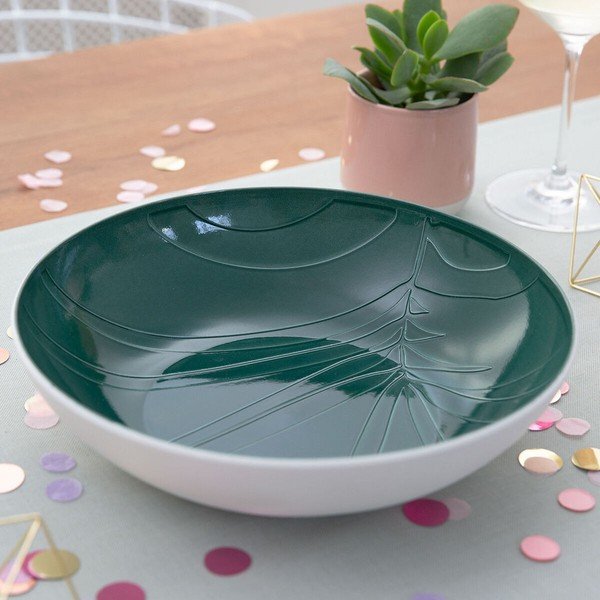 Bijelo-zelena porculanska posuda Villeroy & Boch Leaf, ⌀ 26 cm-image-1
