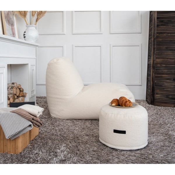 Smeđa vreća za sjedenje od bouclé tkanine Mini – SLOWDOWN-image-4