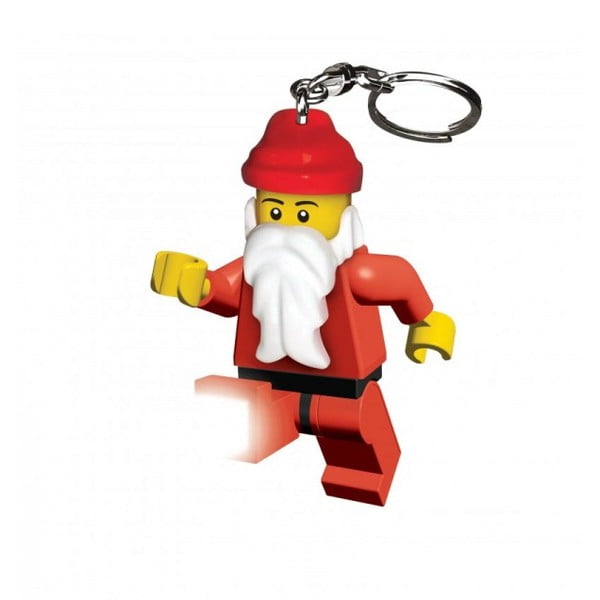 Svjetleći LEGO Djed Božićnjak privjesak za ključeve