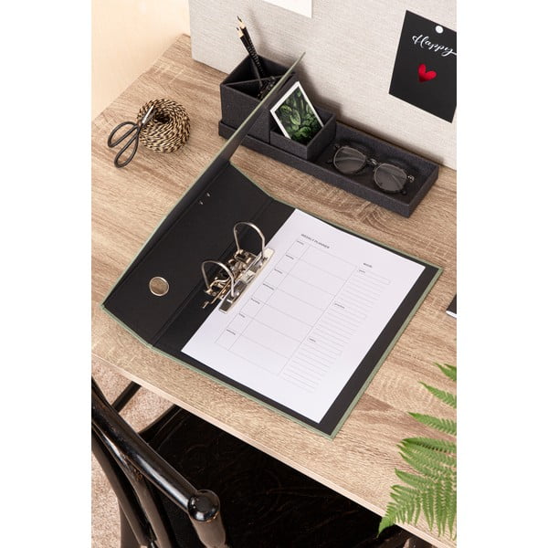 Zeleni kartonski uredski organizator za dokumente Archie Canvas Paper Laminate – Bigso-image-1