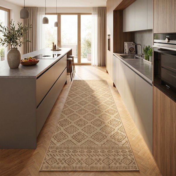 Bež unutarnja i vanjska staza 80x250 cm Mira 1452 – Ayyildiz Carpets-image-1