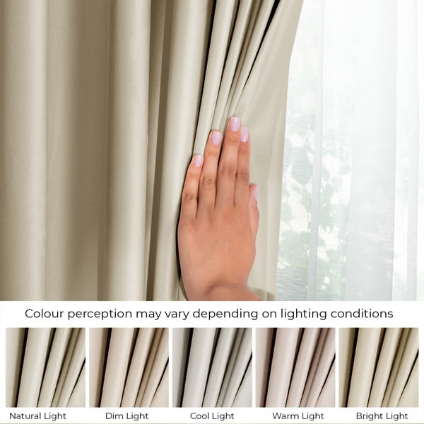 Smeđa/bež zavjesa za djelomično zamračenje od samta 140x270 cm Eyelets – Restilo-image-4