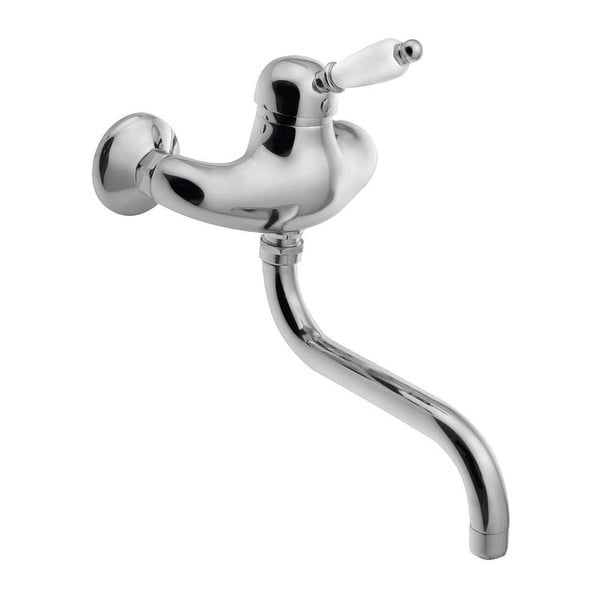 Zidna slavina za umivaonik u srebrnoj boji (s 1 izlazom) Kirké White – Sapho