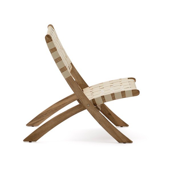 Vrtna fotelja od masivnog drveta u prirodnoj boji Chabeli – Kave Home-image-4