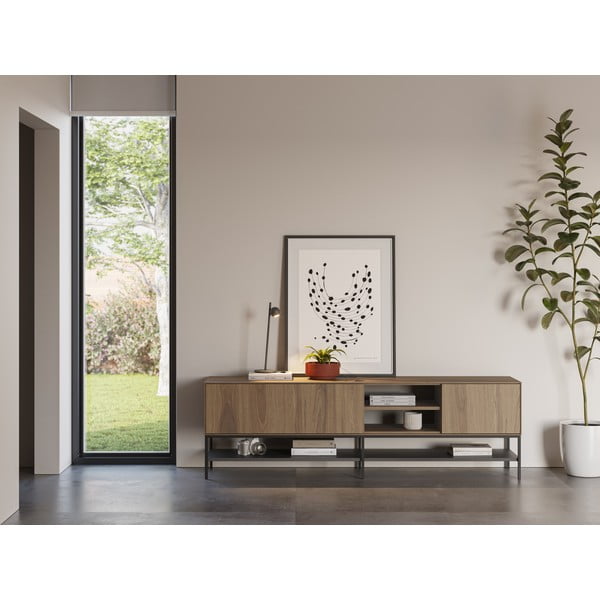 TV komoda u dekoru hrasta u prirodnoj boji 180x55x35 cm Amira – Marckeric-image-1