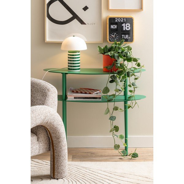 Zeleni metalni pomoćni stol 28x90 cm Cool Retro – Leitmotiv-image-1