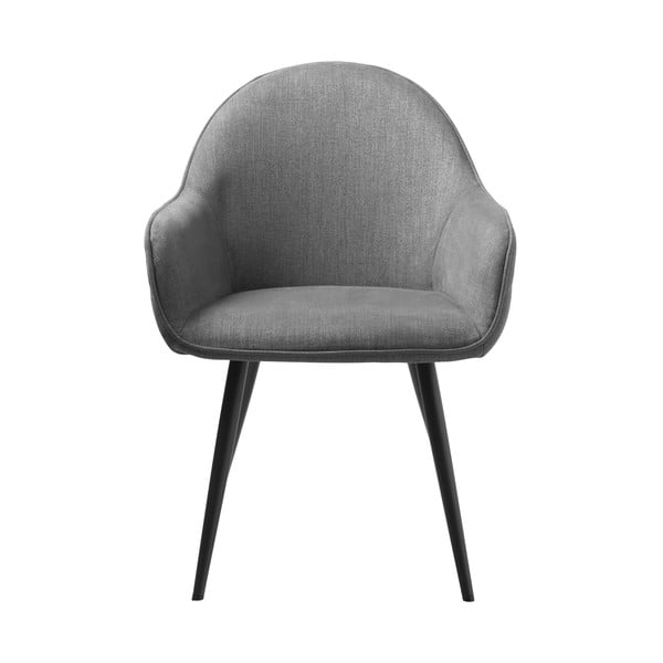 Siva podstavljena blagovaonska stolica s naslonima za ruke Minto – Unique Furniture-image-3