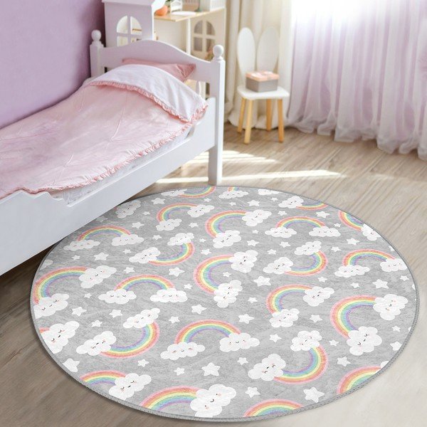 Sivi dječji tepih ø 120 cm Comfort – Mila Home-image-1