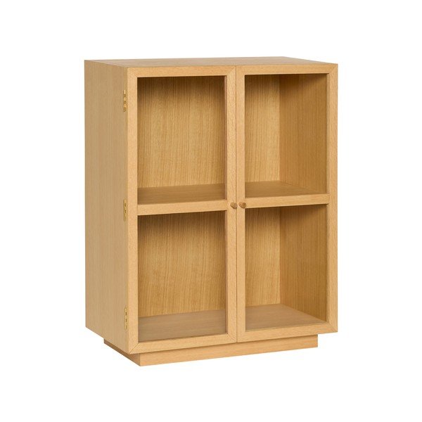 Viseća vitrina u dekoru hrasta u prirodnoj boji 70x90x39 cm Mae – Hübsch