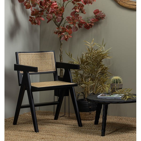 Crna blagovaonska stolica od masivnog bora Gunn – WOOOD-image-1