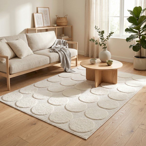 Krem tepih 120x170 cm Bubble – ESTE-image-2