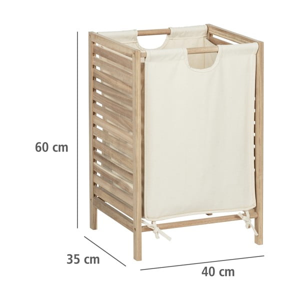 Drvena košara za rublje u prirodnoj boji 48 l Acina – Wenko-image-2