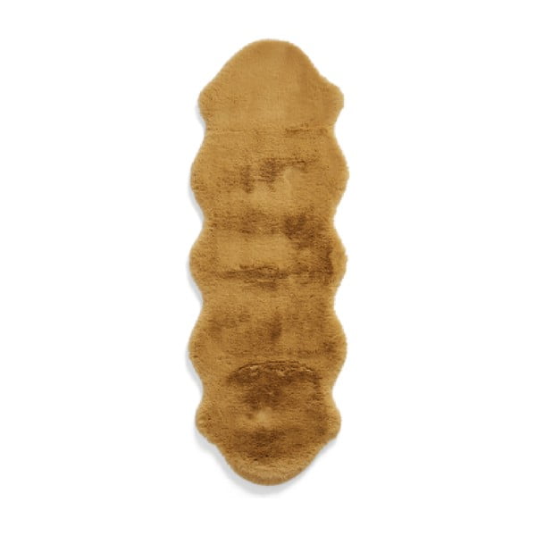 Senf žuta sintetička staza 60x180 cm Super Teddy – Think Rugs