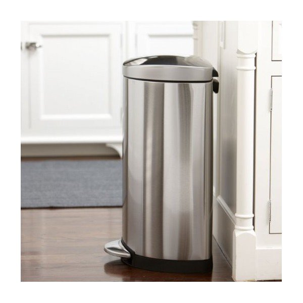 Mat srebrna košara za pedale simplehuman, 40 l-image-1