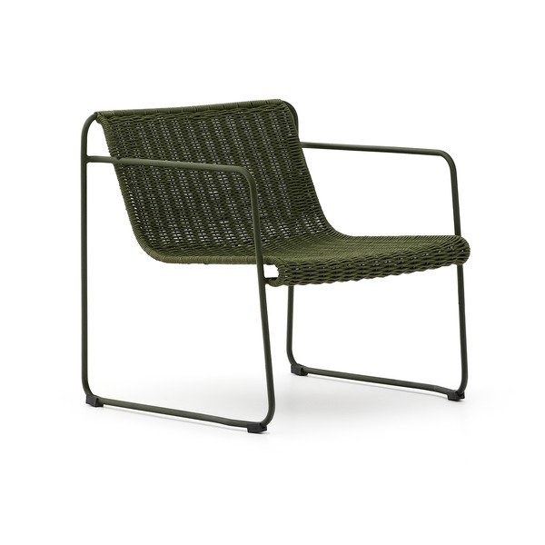 Zelena metalna vrtna fotelja Maurina – Kave Home