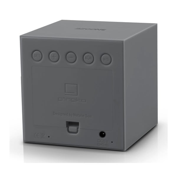 Siva LED budilica Gingko Gravity Cube-image-4