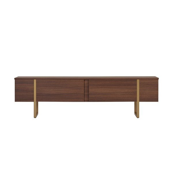 TV komoda u dekoru oraha u tamnoj prirodnoj boji 180x50x30 cm Onera – Kalune Design-image-4