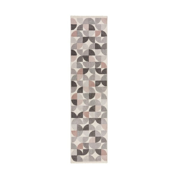 Sivo-ružičasti tepih Flair Rugs Alcazar, 60 x 230 cm