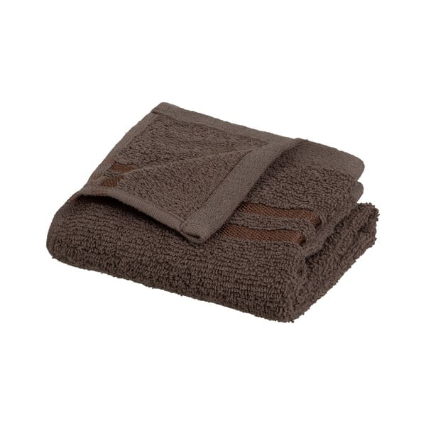 Smeđi pamučan ručnik od frotira 30x50 cm Simple – Casa Selección