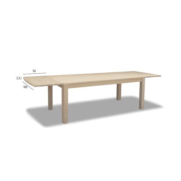Dodatna ploča za stol od punog hrasta 100x50 cm Paris – Furnhouse-image-2