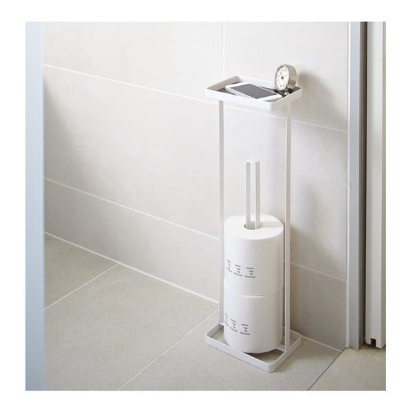 Bijeli dispenzer za toaletni papir s policom YAMAZAKI Tower-image-1