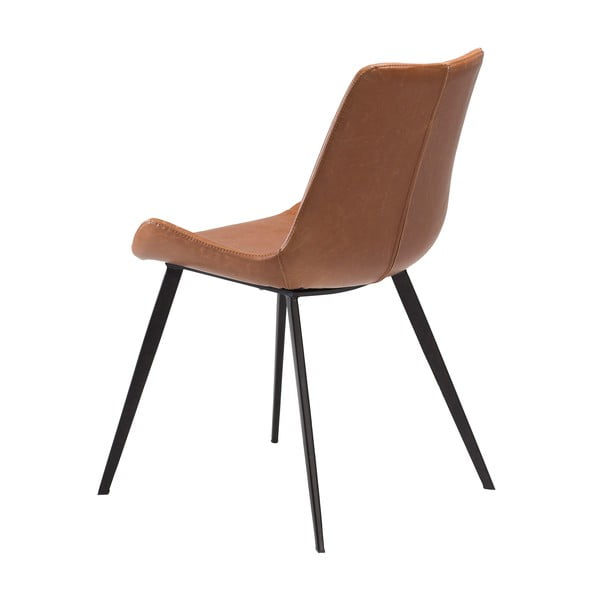 Smeđa stolica od imitacije kože DAN-FORM Denmark Hype-image-2