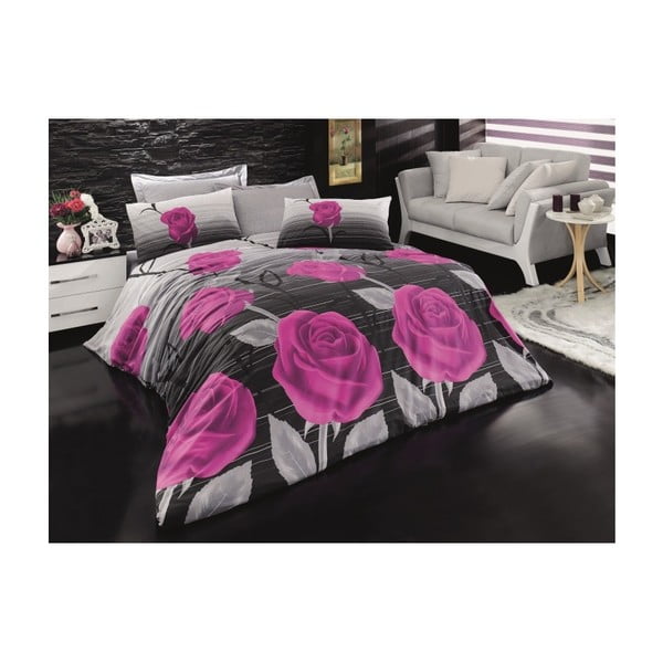 Ljubičasta posteljina za bračni krevet Dream, 200 x 220 cm