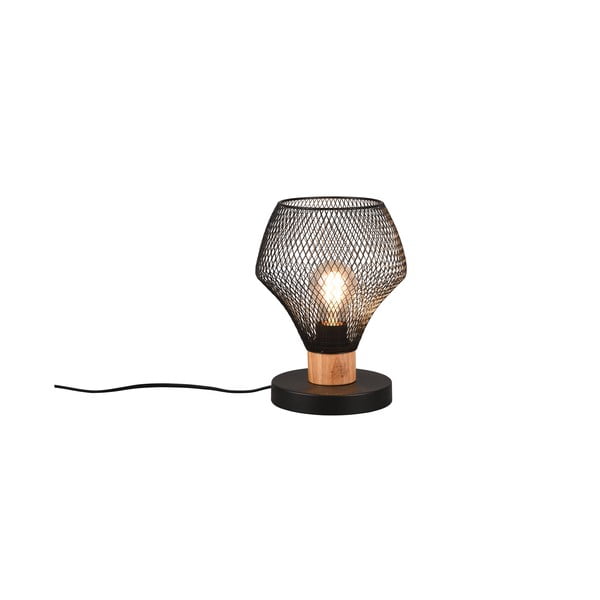 Crna stolna lampa s metalnim sjenilom (visina 25 cm) Valeria – Reality-image-2