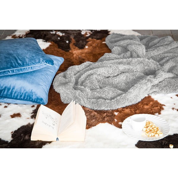 Sivi plišani pokrivač Tiseco Home Studio Teddy, 130 x 170 cm-image-1